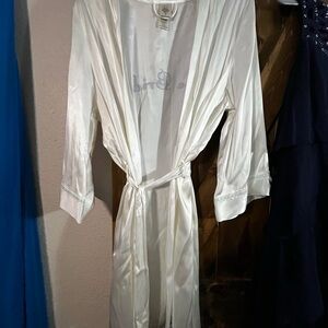 “The Bride” White Satin Robe
